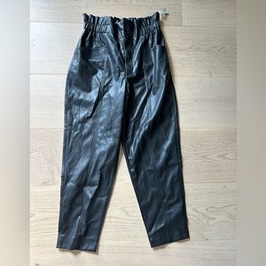 Madewell vegan leather paper bag pants
